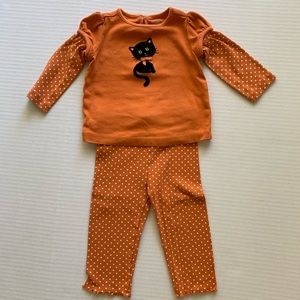 Gymboree Girls Halloween Shirt & Pant Outfit